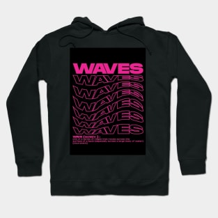 Graphic Waves Text Hoodie